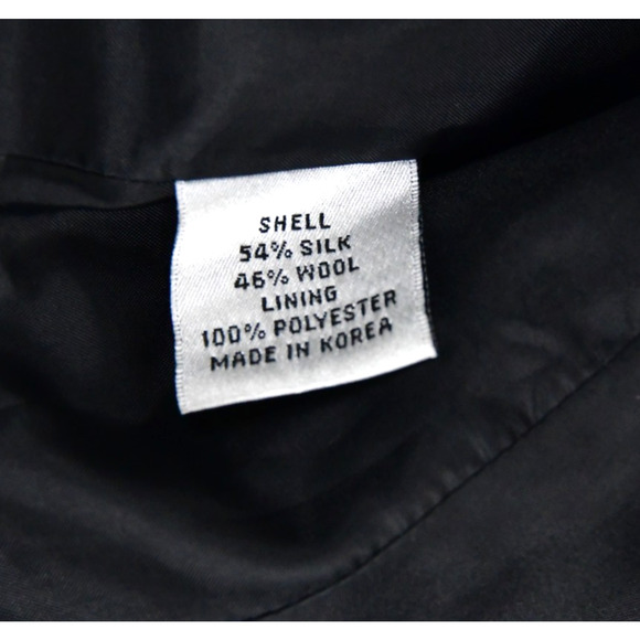 Talbots Blazer Women's 8 Black White 1/2 Zip Jacket Silk Blend Jacket - Picture 7 of 9